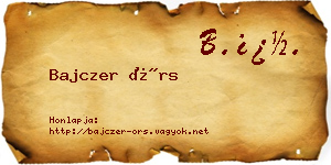 Bajczer Örs névjegykártya